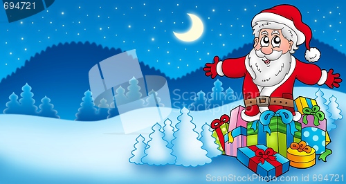 Image of Landscape with Santa Claus 6