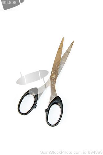 Image of Office tools. Scissors isolated on white.