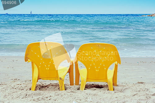 Image of The chairs on the beach