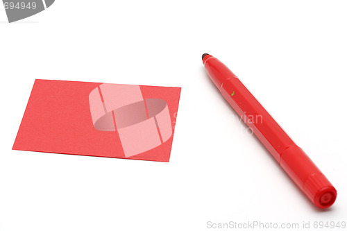 Image of The concept of creativity. Red sticker isolated on white