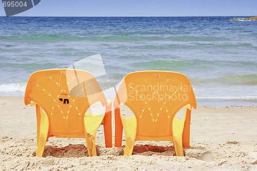 Image of The chairs on the beach