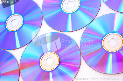 Image of Many CD's isolated