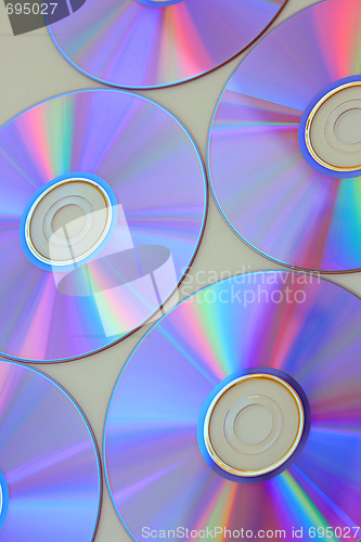 Image of Many CD's isolated