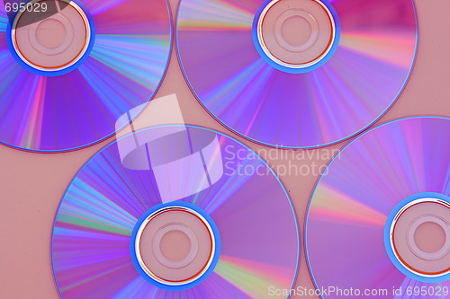 Image of Many CD's isolated