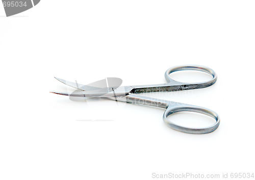 Image of Office tools. Scissors isolated on white.