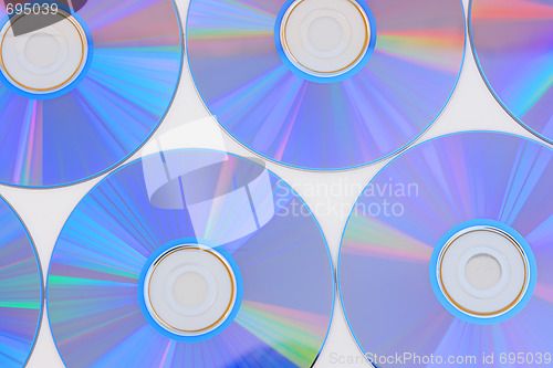 Image of Many CD's isolated