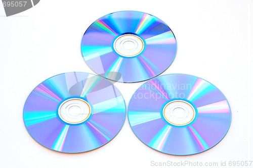 Image of Many CD's isolated
