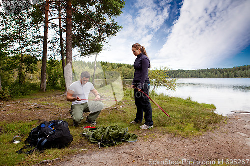 Image of Setting up Tent