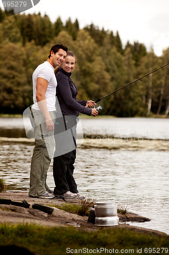 Image of Woman Fishing