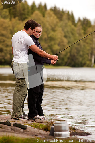 Image of Man and Woman Fishing