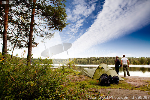 Image of Camping by Lake