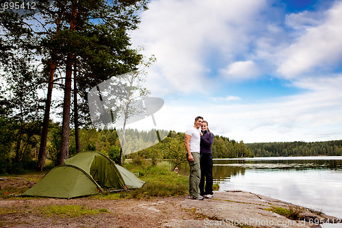 Image of Camping by Lake