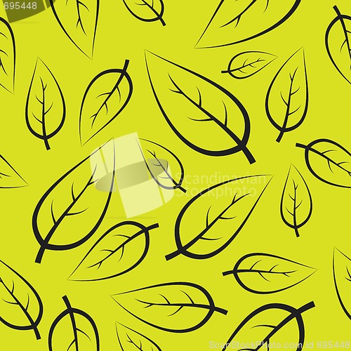 Image of Fresh green leafs pattern