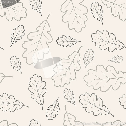 Image of Oak leafs seamless pattern