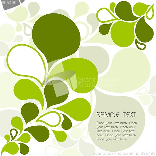 Image of Abstract floral green background