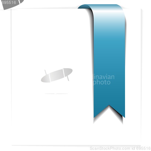 Image of Fresh blue ribbon - bookmark