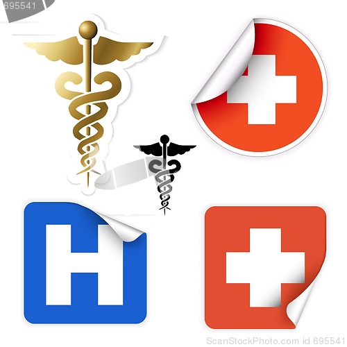 Image of Set of various vector medical symbols