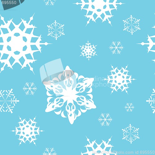 Image of Winter - blue christmas seamless pattern