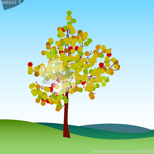 Image of Abstract autumn tree