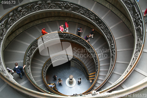 Image of Italy. Rome. Vatican. A double spiral staircase. 