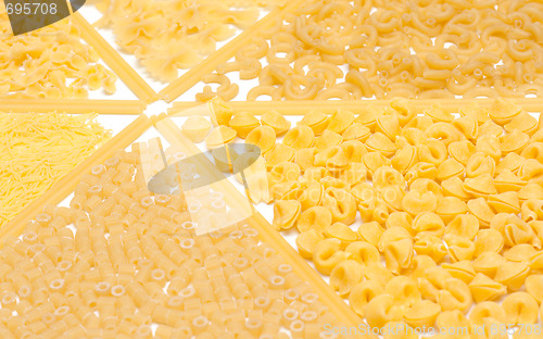 Image of Dry noodle put by background