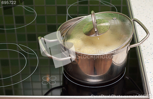 Image of Saucepan with boilling food