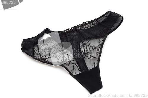 Image of Feminine black panties