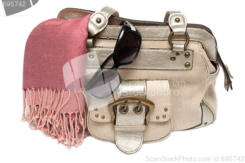 Image of Lady hand-bag in rose charge