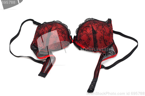 Image of Feminine red bra