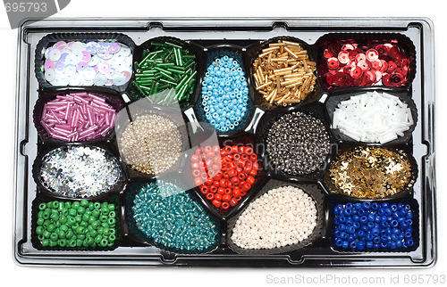 Image of Colour beads in form