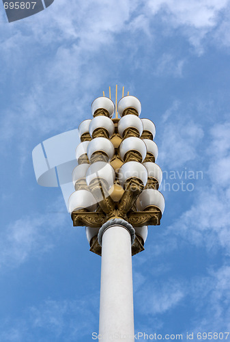 Image of Lamp post on background sky