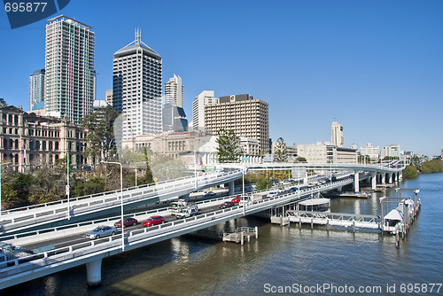 Image of Brisbane Skyline from the Bridge, Australia, August 2009