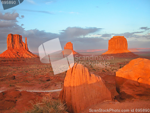 Image of Sunset in Monument Valley, U.S.A., August 2004