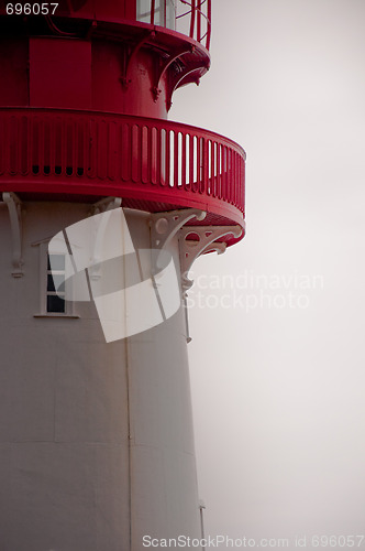 Image of Red and white lighthouse