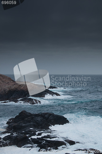 Image of Boat in dark waters