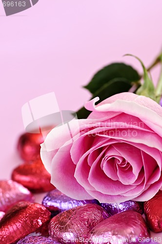 Image of Valentine rose and candy