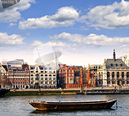 Image of London skyline from Thames river