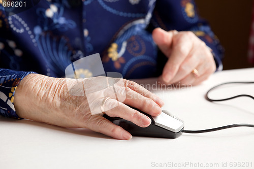 Image of Elderly with Computer