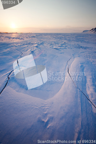 Image of Winter Sunset Landscape