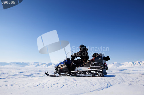 Image of Snowmobile Winter Landscape