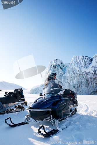 Image of Winter Snowmobile Landscape