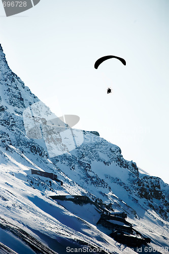 Image of Paraglider over Mountain