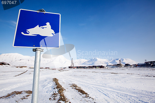 Image of Snowmobile Sign