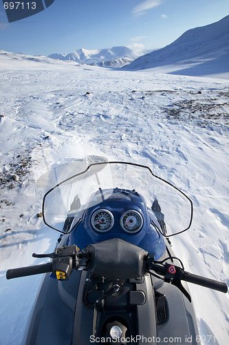 Image of Snowmobile Winter Landscape