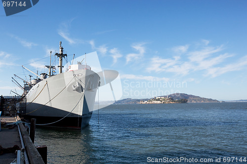 Image of War Ship at Dock