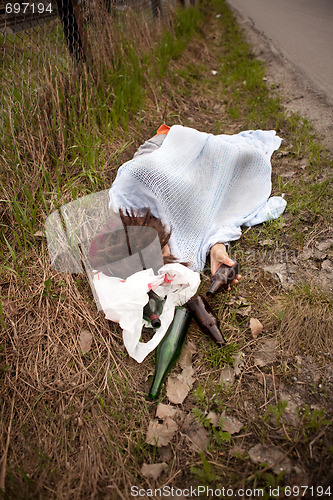 Image of Sleeping in Ditch