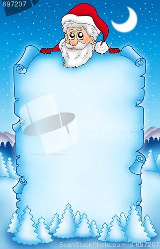 Image of Christmas parchment with Santa Claus 1