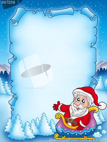 Image of Christmas parchment with Santa Claus 3