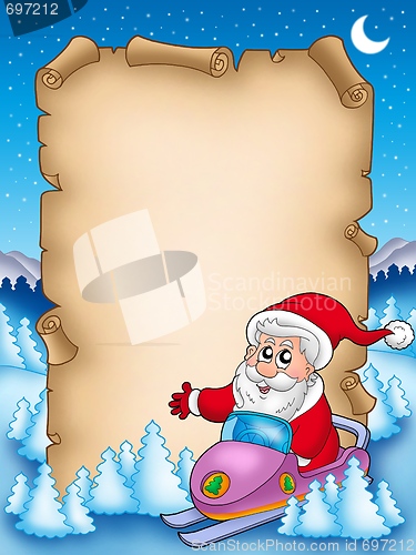 Image of Christmas parchment with Santa Claus 6