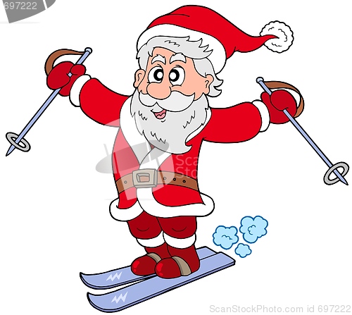 Image of Skiing Santa Claus